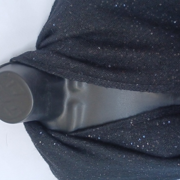 Kate Spade Black sequin infinity scarf, Alpaca, Wool Blend - Picture 2 of 3